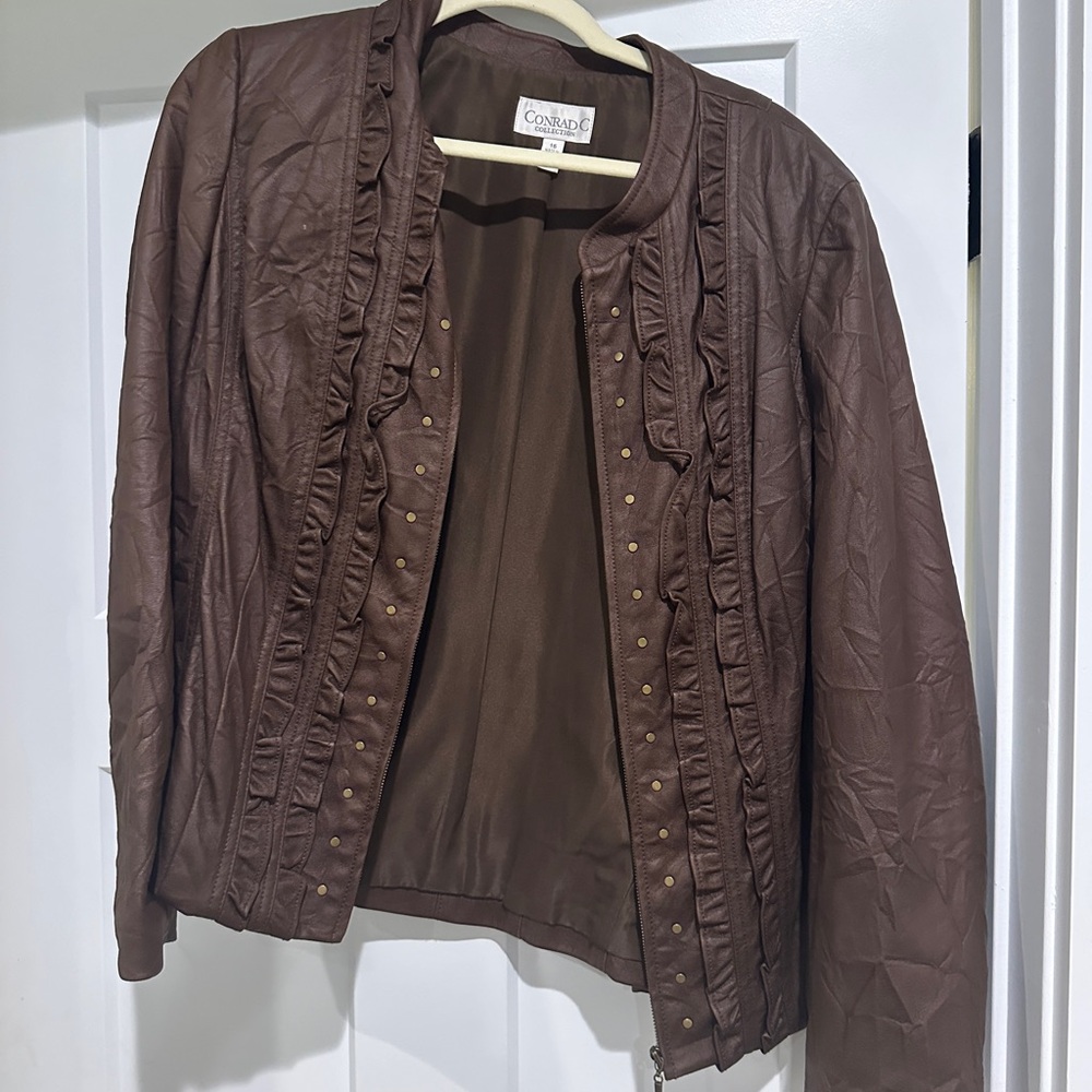 CONRAD C Brown Jacket-Size 16